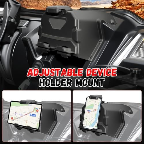 Electronic Device Tablet Phone GPS Holder Mount with Storage Box Organizer