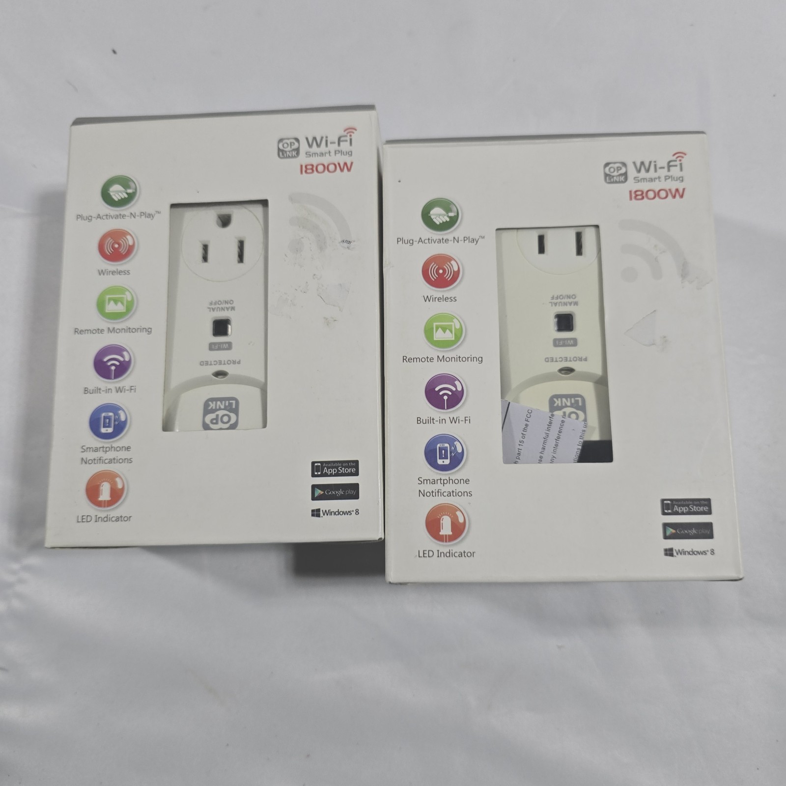 Oplink Connected WPS1201 Wi-Fi Smart Plug Set Of 2. I800W