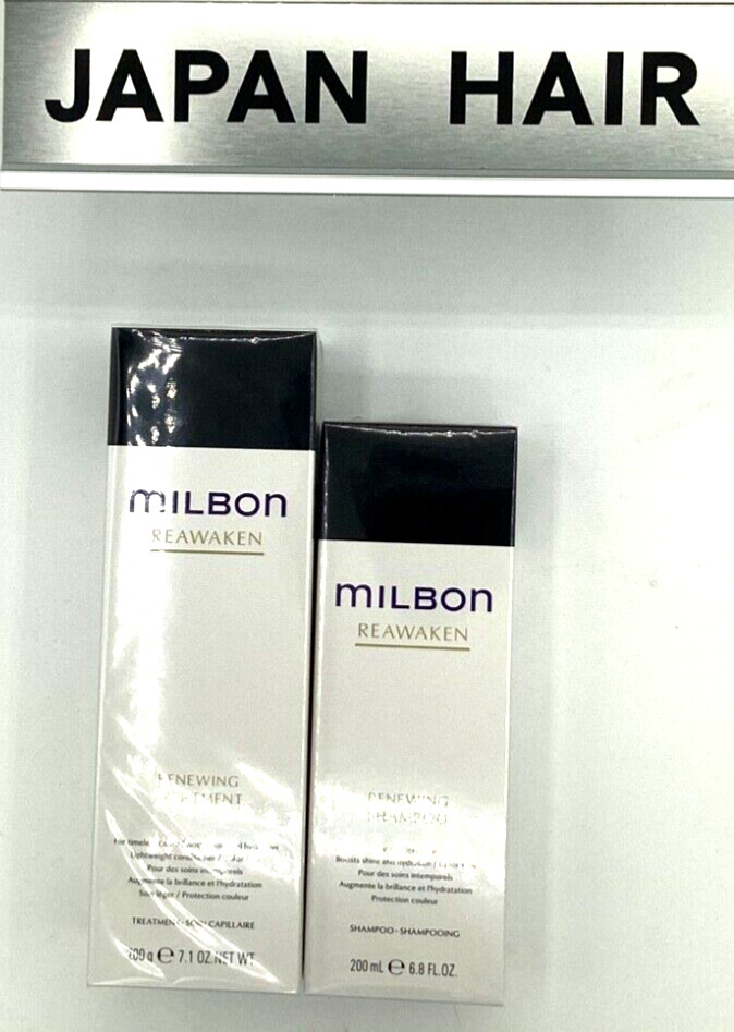 Milbon Reawaken Renewing Shampoo & Treatment 200ml/200g Set | Made in Japan