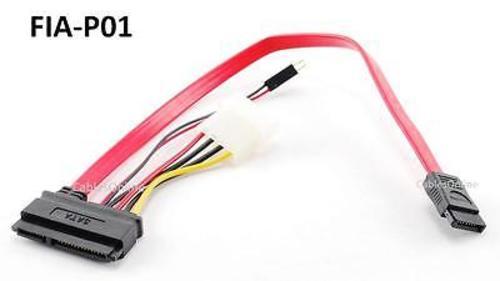 10 inch 7-Pin Data and 15-Pin Power Combo Cable w/ extra 2-Pin Housing,  FIA-P01