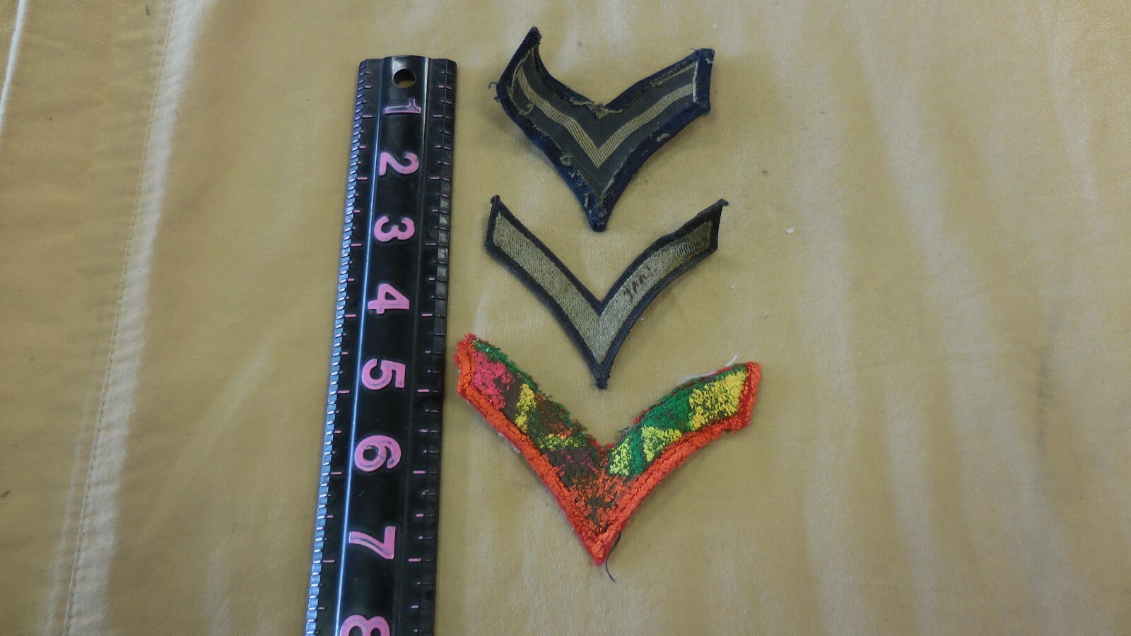 THREE Vintage Stripe Patches