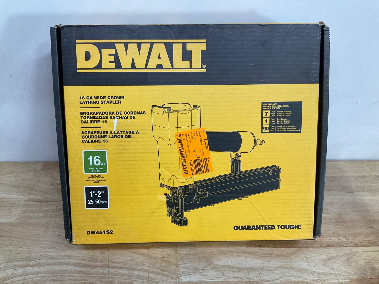 DEWALT DW451S2 16-Gauge Wide Crown Lathing Stapler