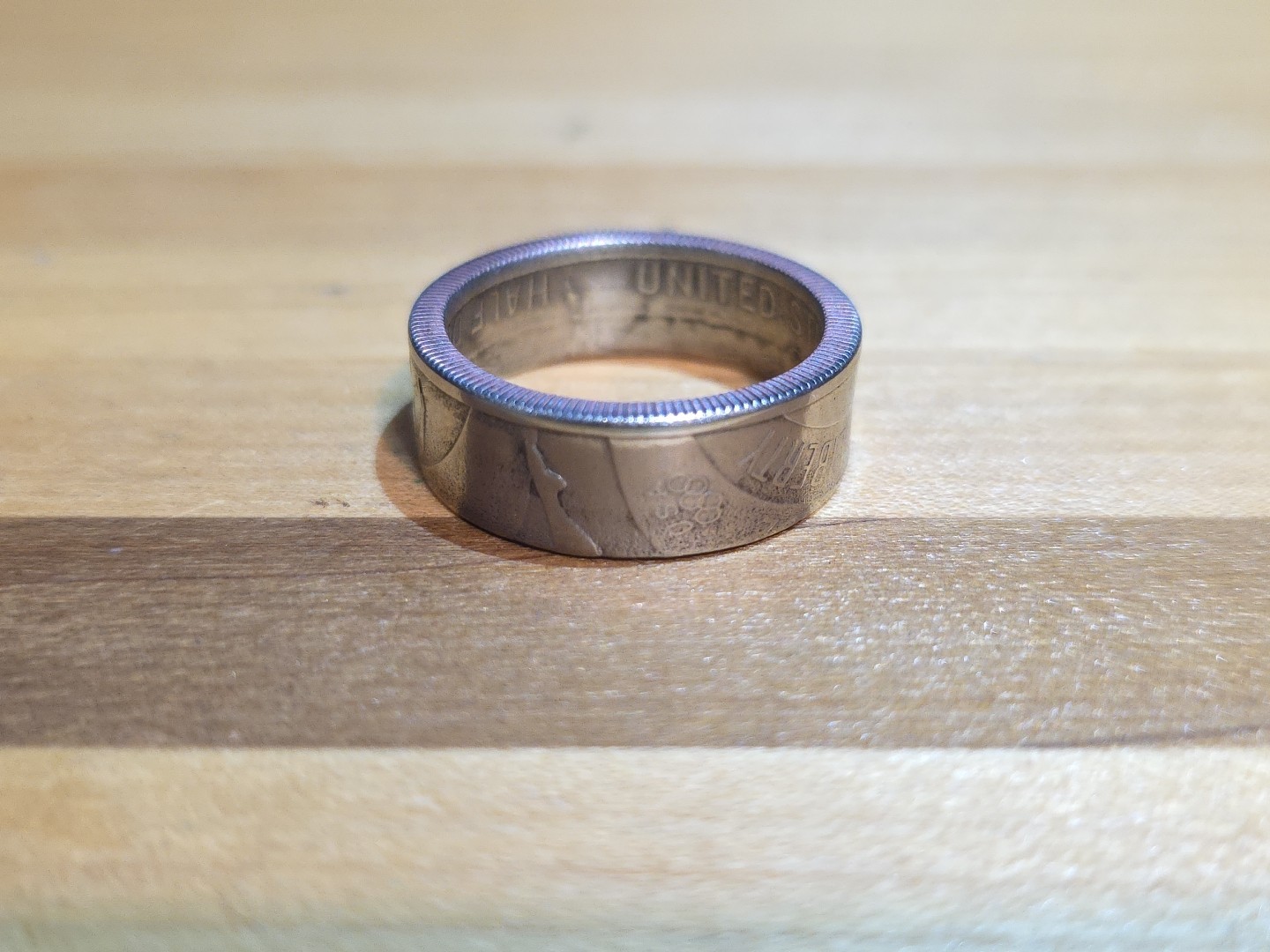 Size 12 Handmade Olympic Half Dollar Coin Ring