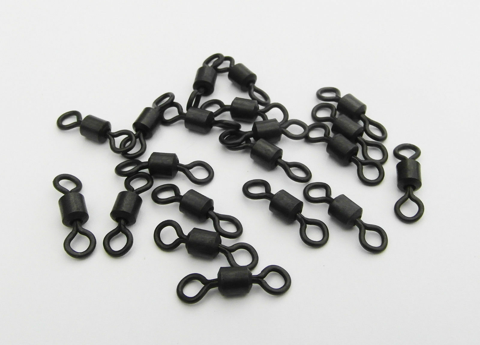 MDI Carp Black Rolling Swivels Size 8 for Carp, Pike & Feeder Fishing
