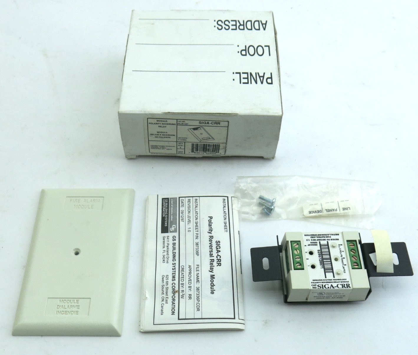 EDWARDS EST SIGA-CRR MODULE POLARITY REVERSING RELAY Brand NEW -FREE SHIPPING-