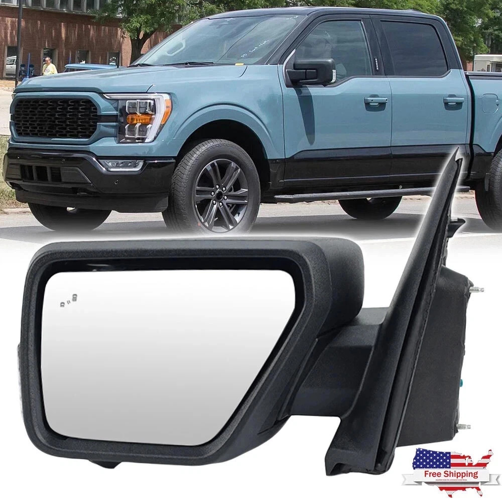 Door Mirror For 2021-2023 Ford F150 F-150 Left Driver Side Turn Signal w/ Camera