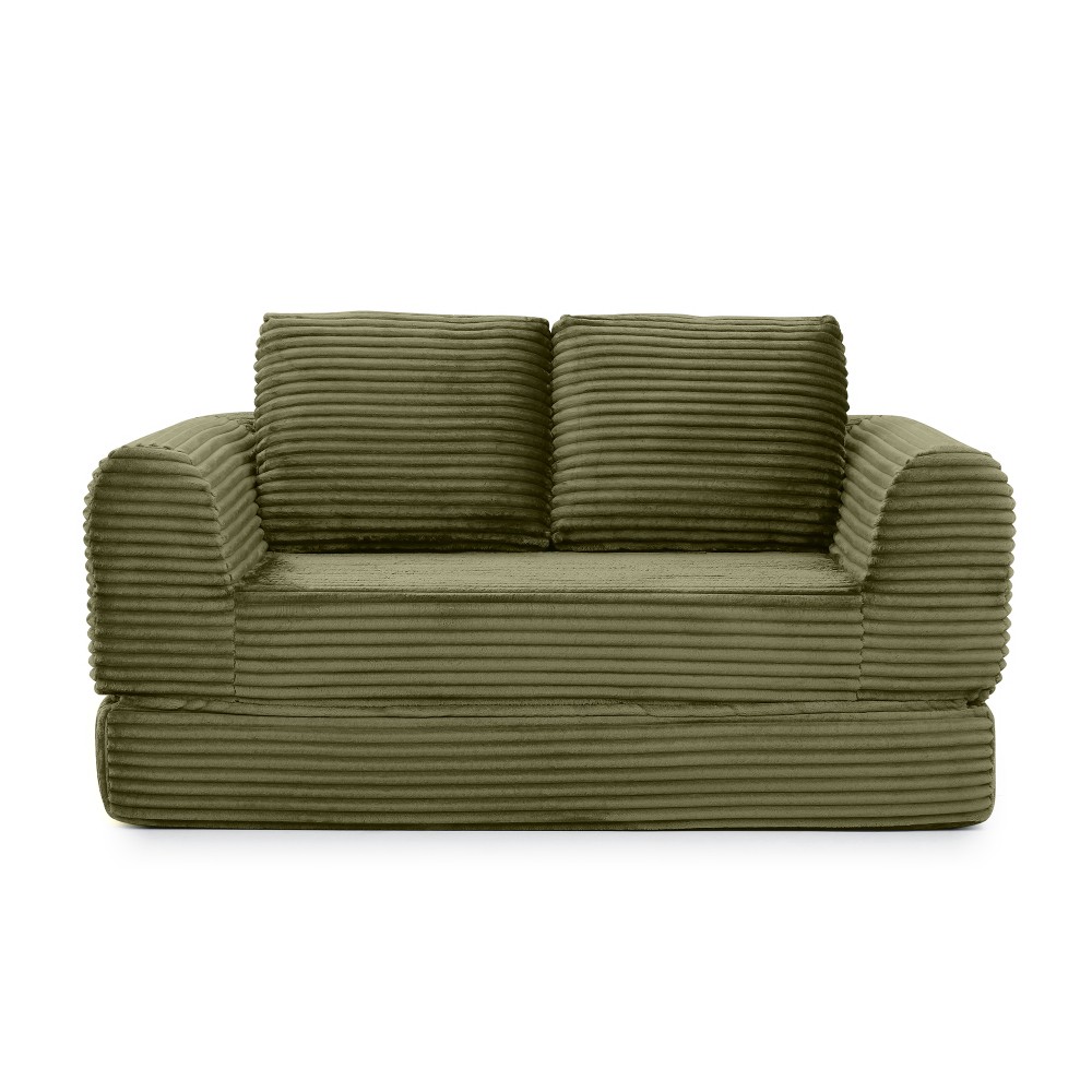 2-in-1 Modern Corduroy Convertible Sofa Bed Sleeper Couch - No Assembly