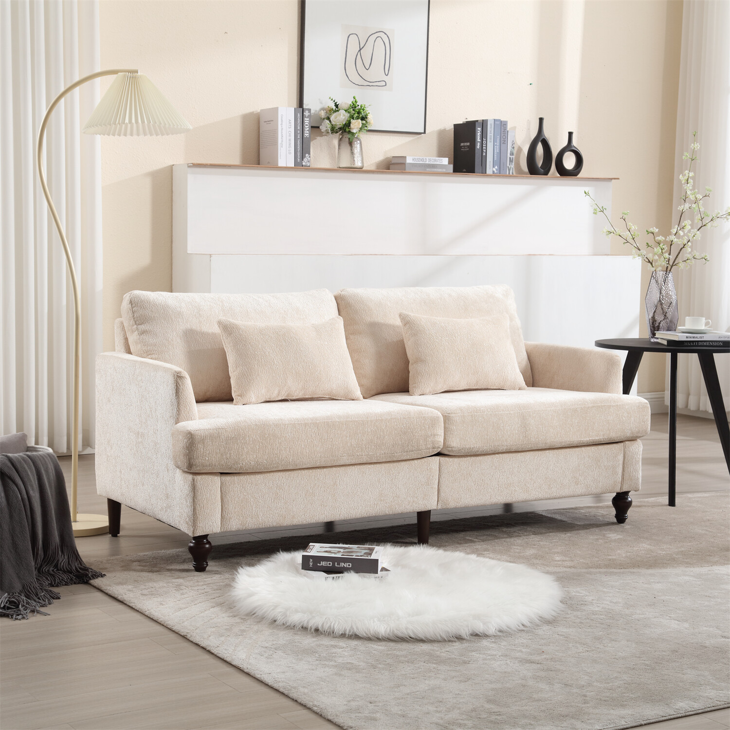 Modern Loveseat Sofa Couch 2-Seater Upholstered Sofa Couch Living Room Sofa