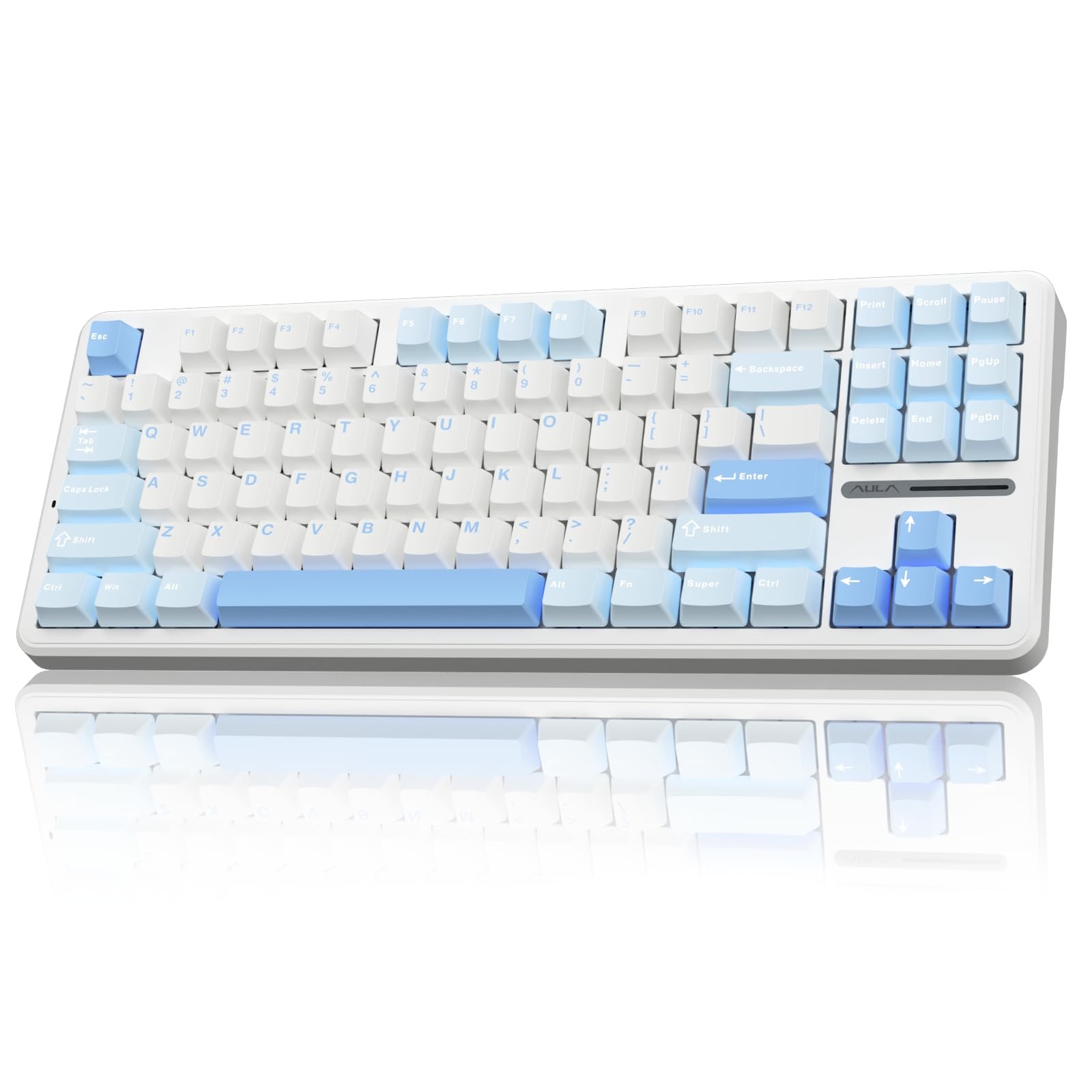 AULA F87 Wireless Mechanical Keyboard, 75% TKL Custom Hot Swappable Gaming Ke...