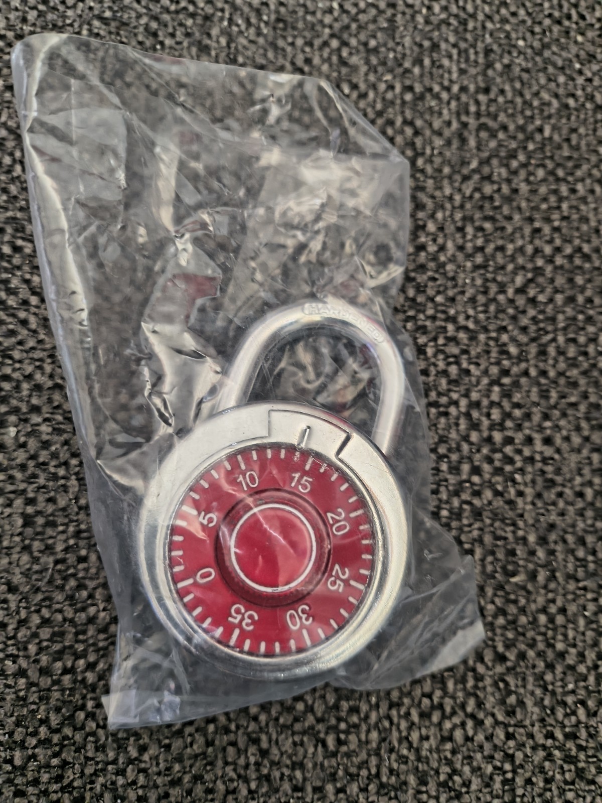 LanuBe Standard Dial Red Combination Padlocks 2in Stainless Steel