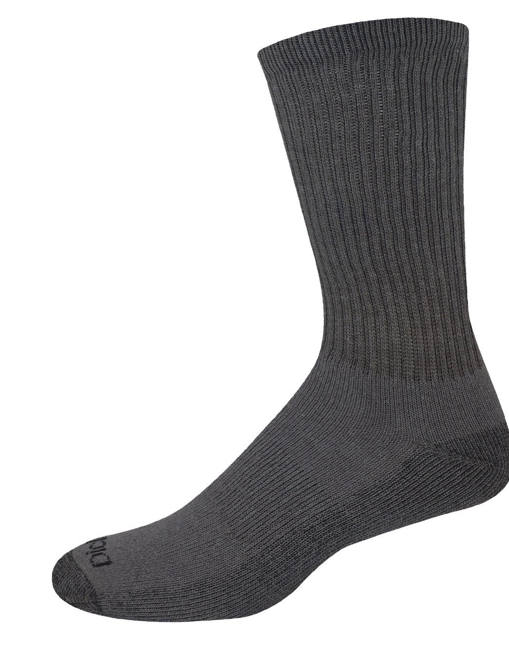 Dickies Men's Dri-Tech Crew Sock, 6 Pack Charcoal Size 6-12 - New Sealed