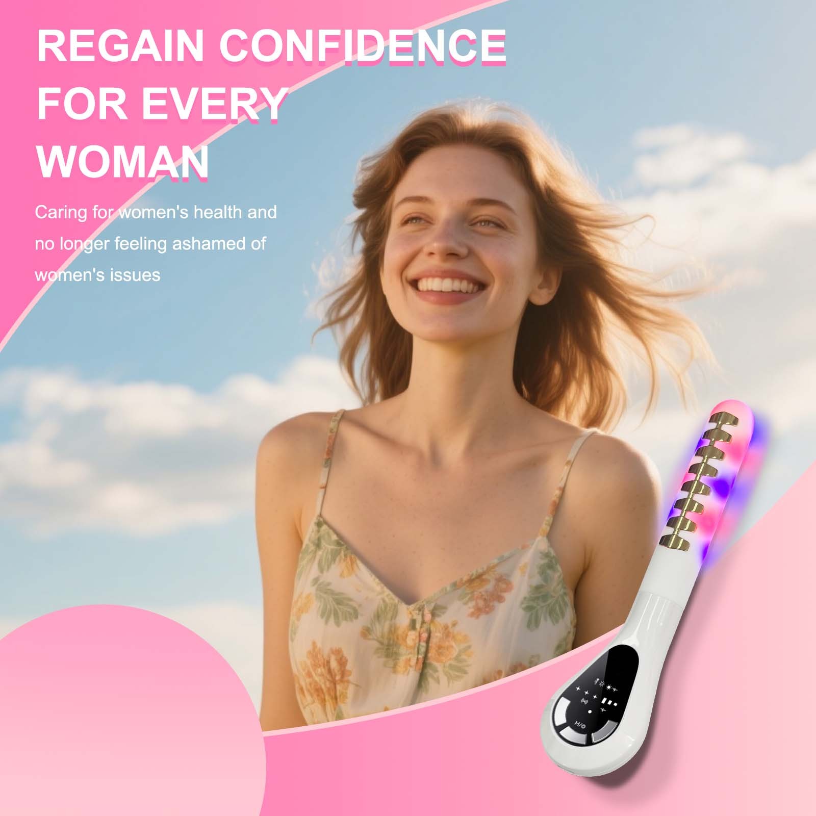 Multi-Function Kegel Trainer with Microcurrent and Heating for Postpartum Pelvic