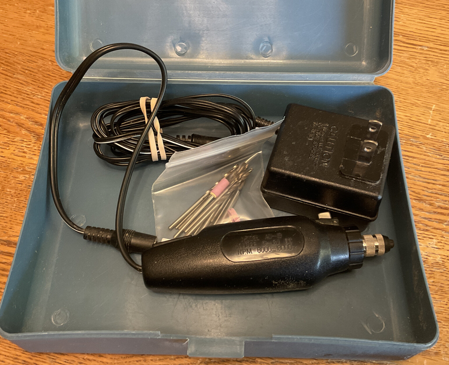 GUC Bionic Ad-19s Drill And Grinder Set, Tested’ With Power Supply And Bits