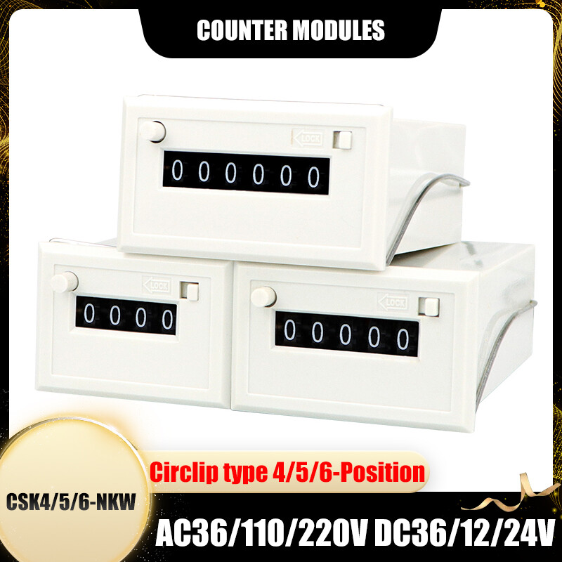 Circlip type Pulse 4/5/6-Position Counter Modules AC36/110/220V DC36/12/24V