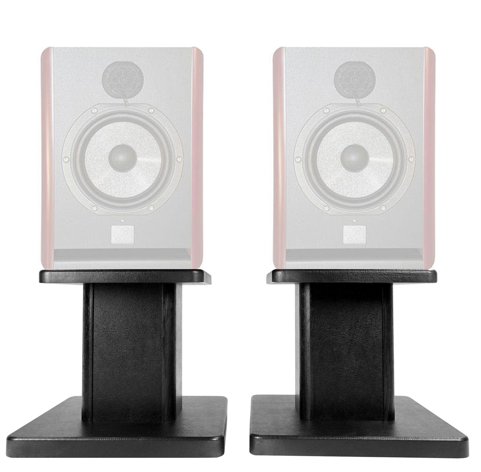 Rockville 8” Black Studio Monitor Speaker Stands For Focal SOLO6 BE Monitors