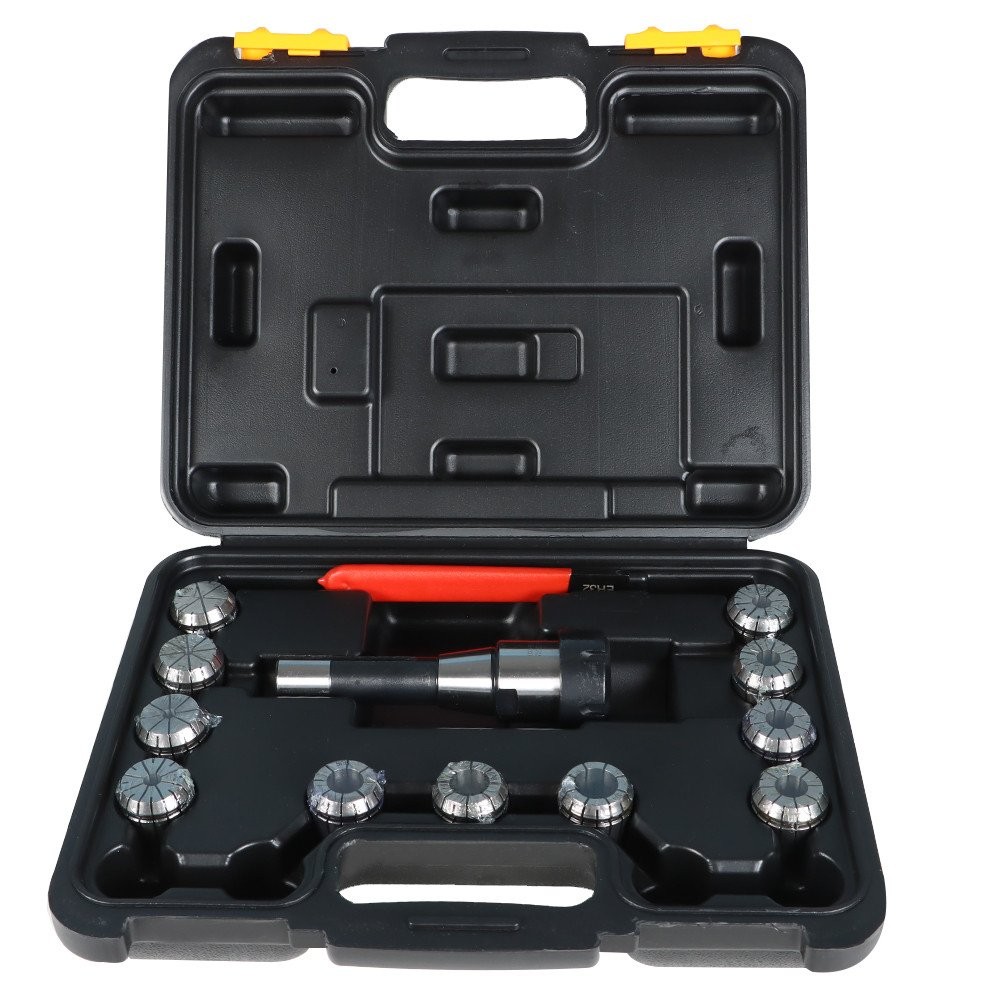 11Pack ER32 Collet Set With R8 Shank ER32 Chuck & Spanner For Milling Machine
