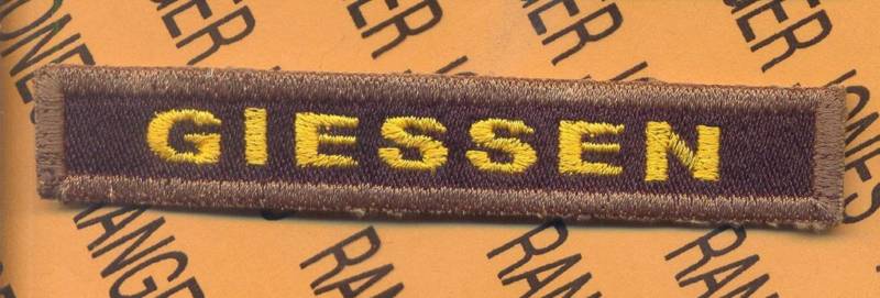 US Army 3rd Armored Division GIESSEN Germany Armor Tank tab ~4" patch c/e