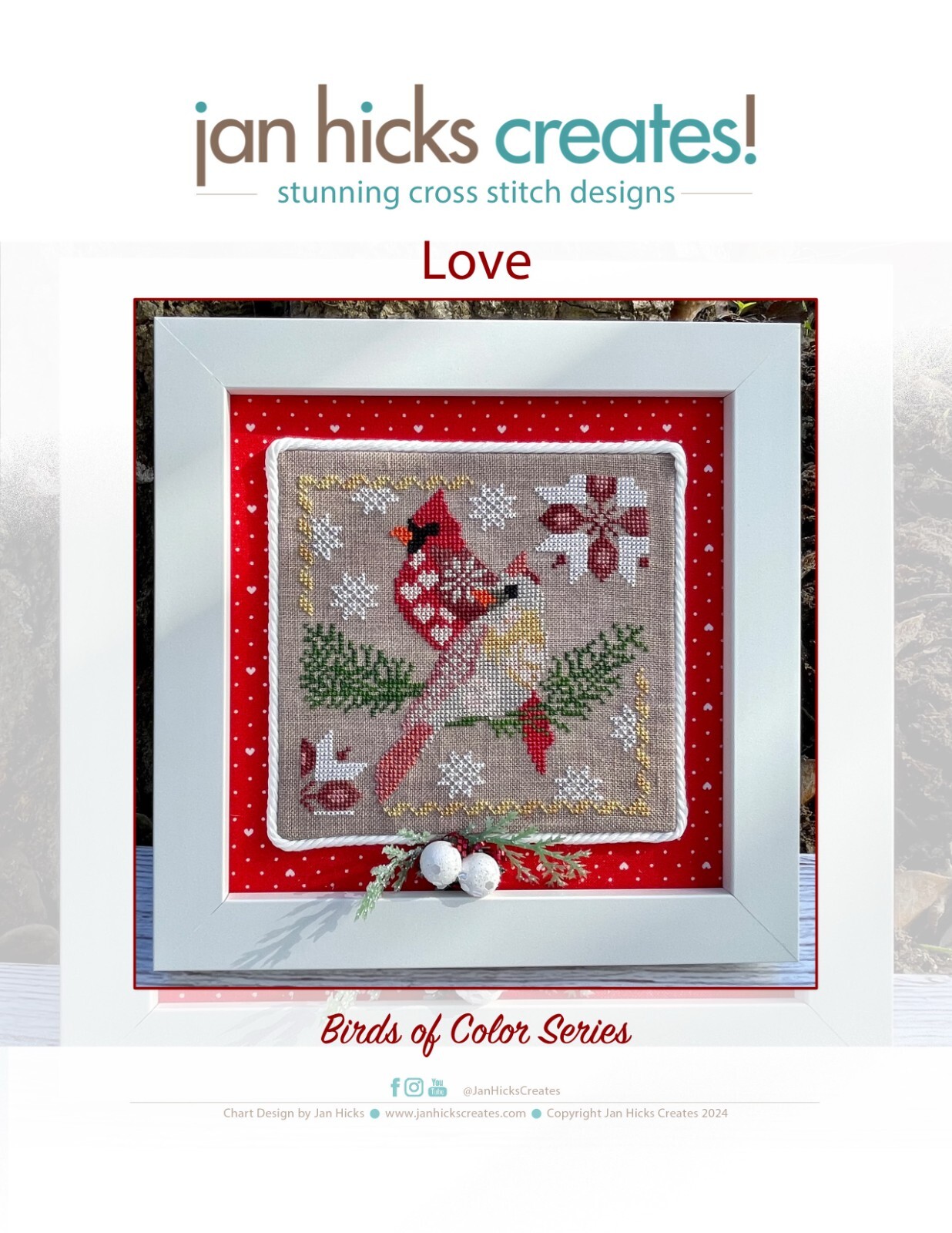 Jan Hicks Creates! - Birds Of Color Series #3 - Love Birds - Original design by