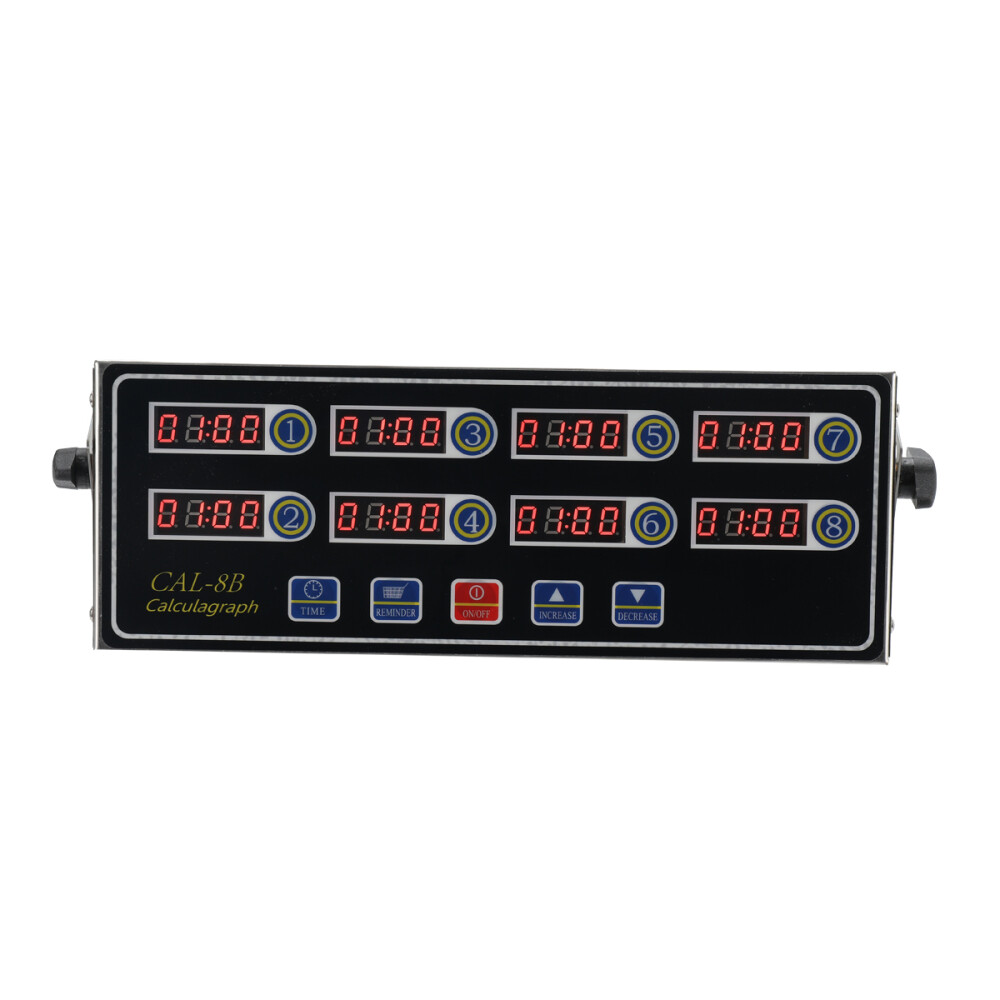 Commercial 8 Channels Digital Kitchen Timer; Stainless Steel Calculagraph Timer