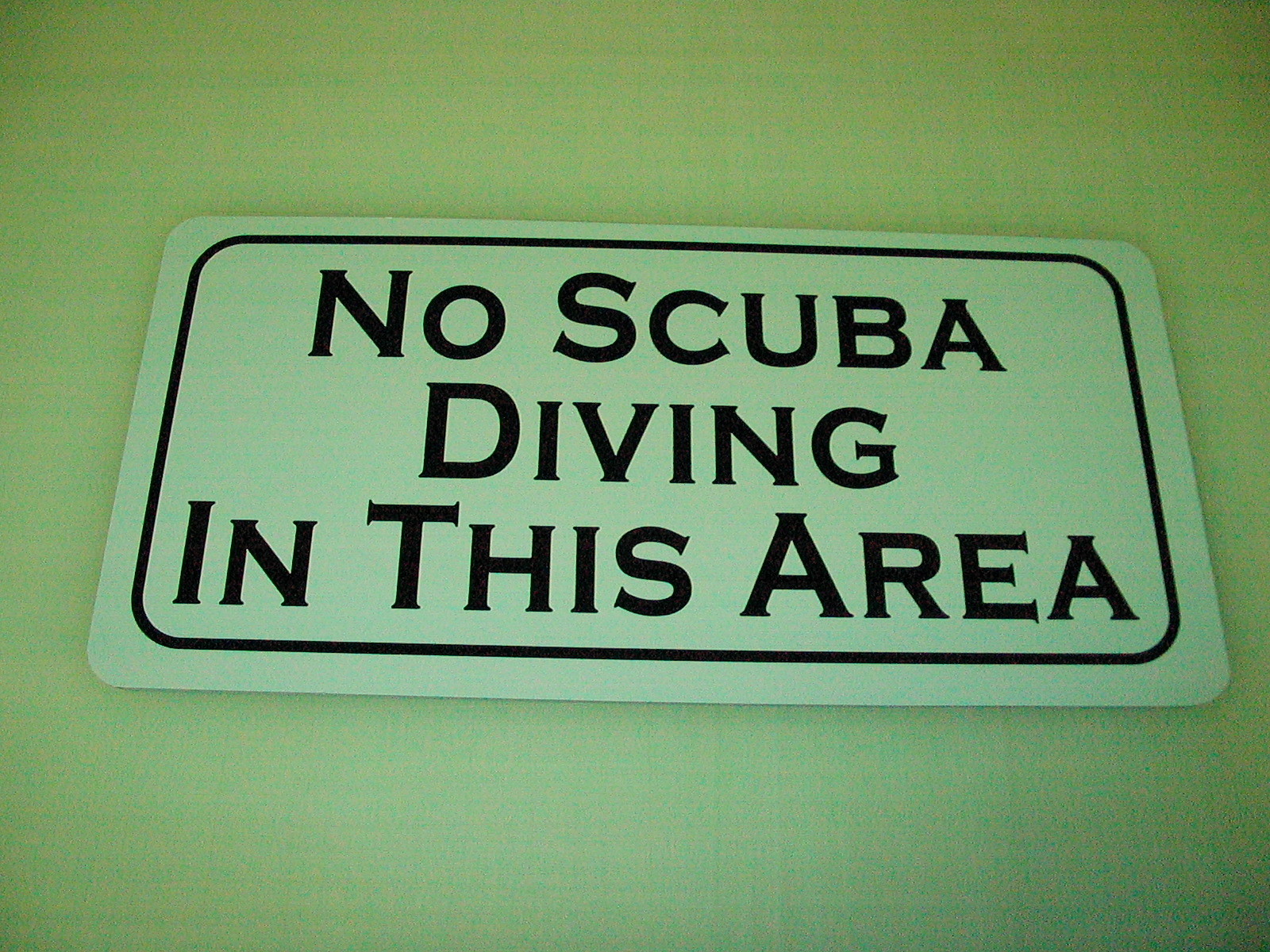 NO SCUBA DIVING IN THIS AREA Metal Sign NEW