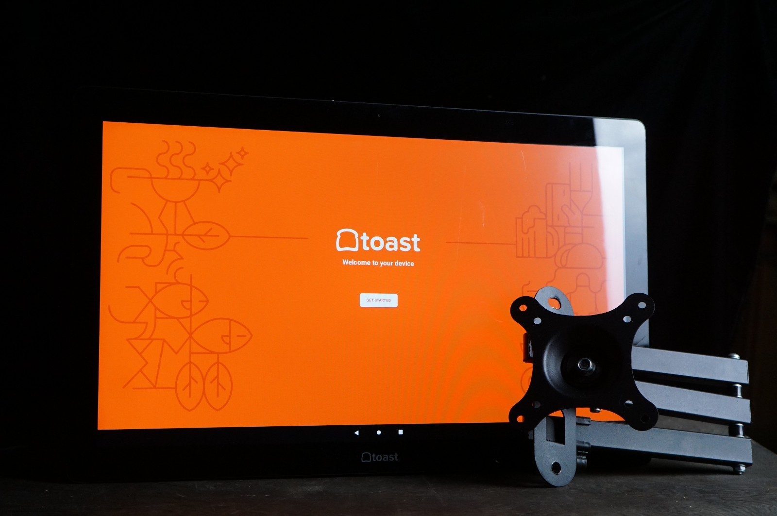 ✅CRACKED✅ Toast Flex POS 22" ELO V4 KDS Touch Screen W Mount & Power Cord!