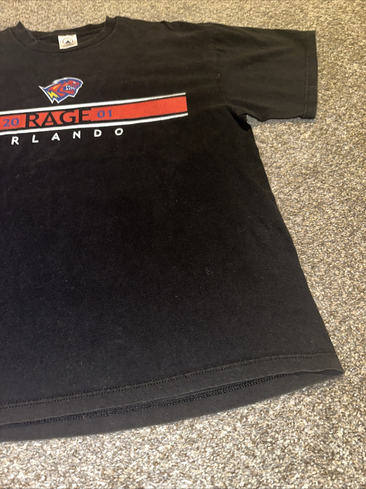 Orlando Rage 2001 XFL Football Shirt Size Black Delta Tag