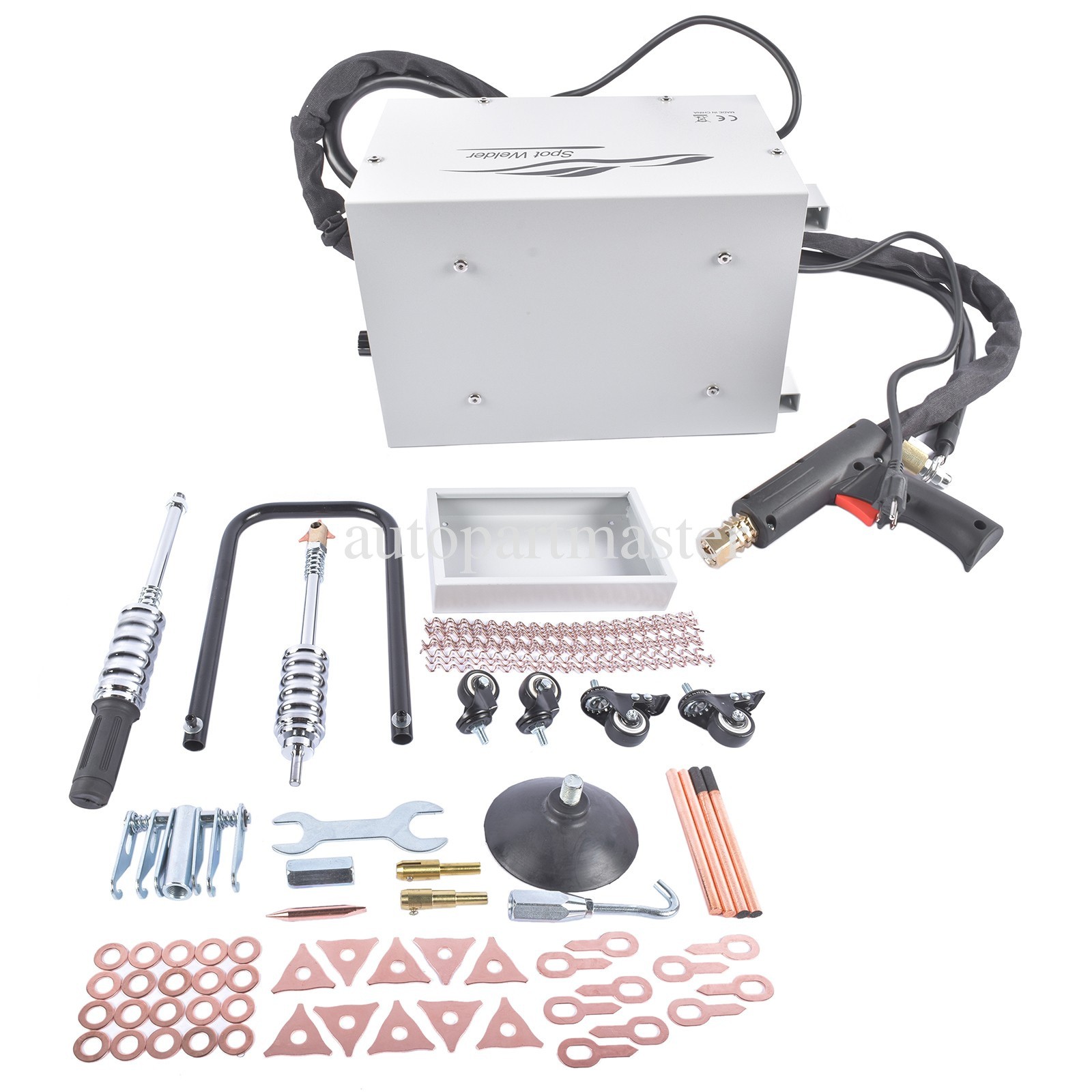 110V 6 Modes 60Hz Dent Puller + Spot Welder Kit 4.5KVA Car Body Repair Tool