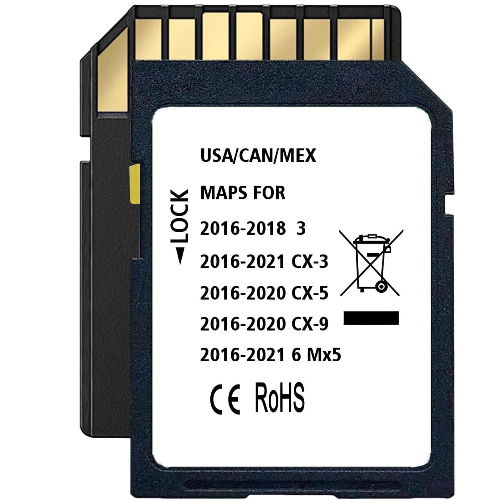 Latest Navigation SD Card, Compatible with: (2016-21)-Cx3. Black