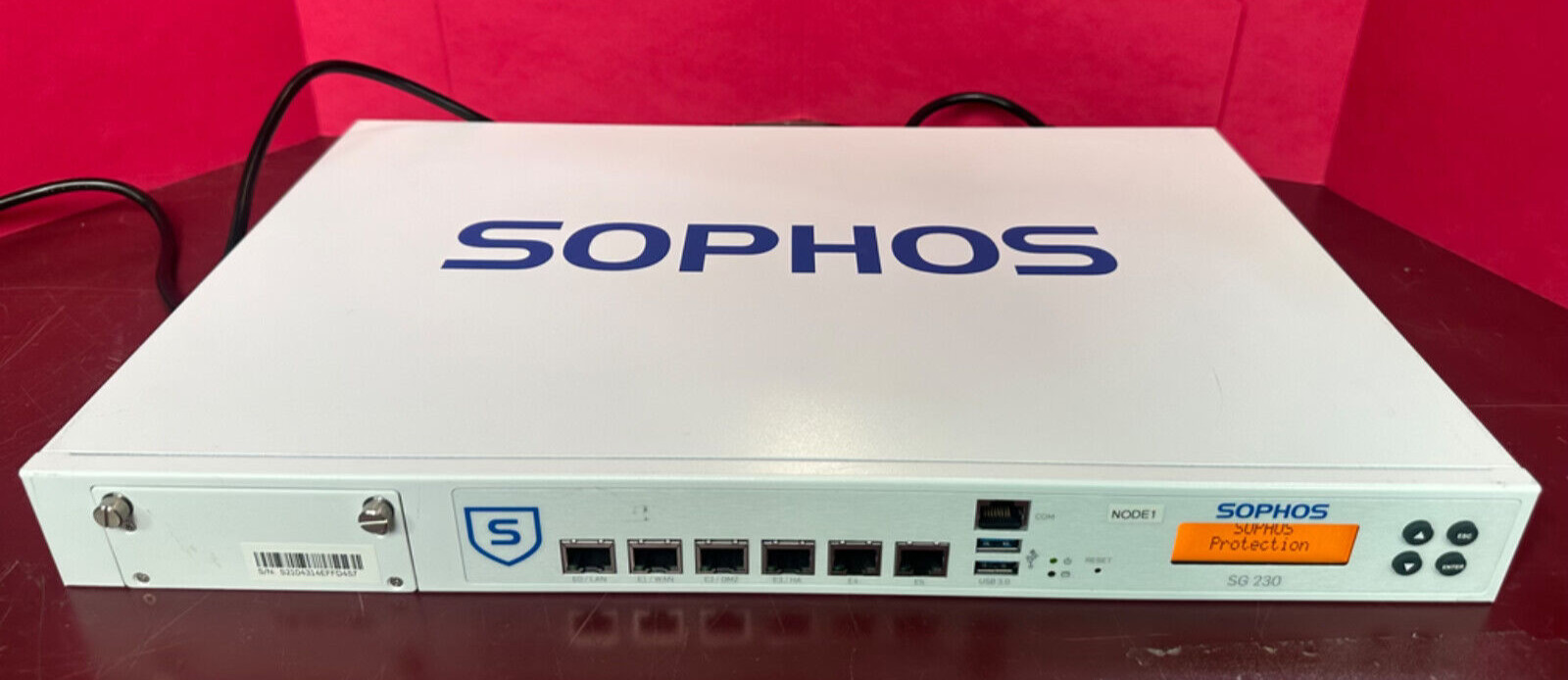 AS IS POWERS ON Sophos SG 230 REV.1 Firewall Security Appliance