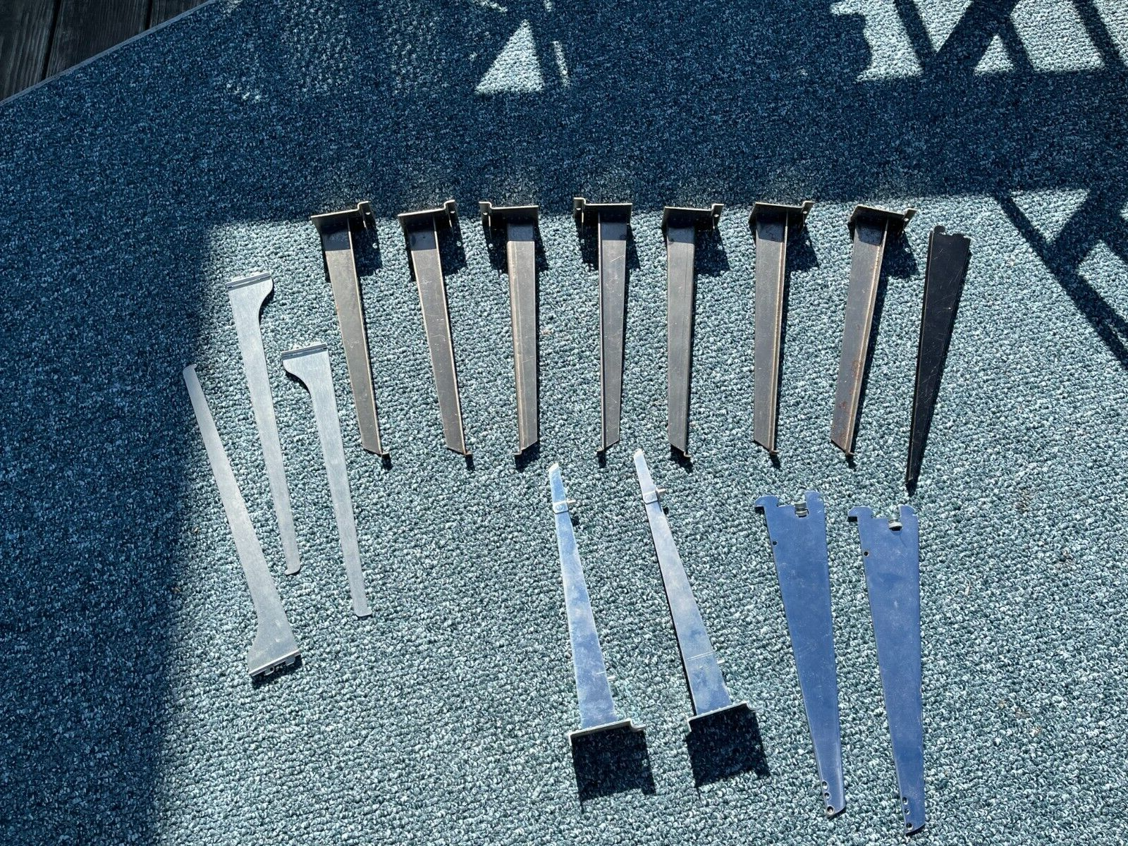 Lot 15 Pegboard Wallboard Slatwall Hooks Brackets 14 16" Peg board Wall Slat