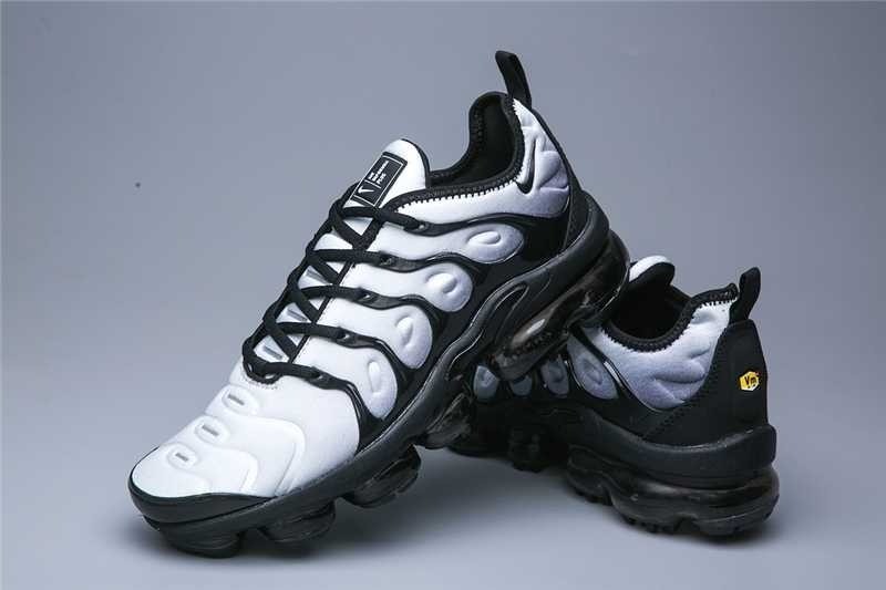 New Nike Air Vapormax TN Plus Men's White and Black Sneakers Running Shoes -