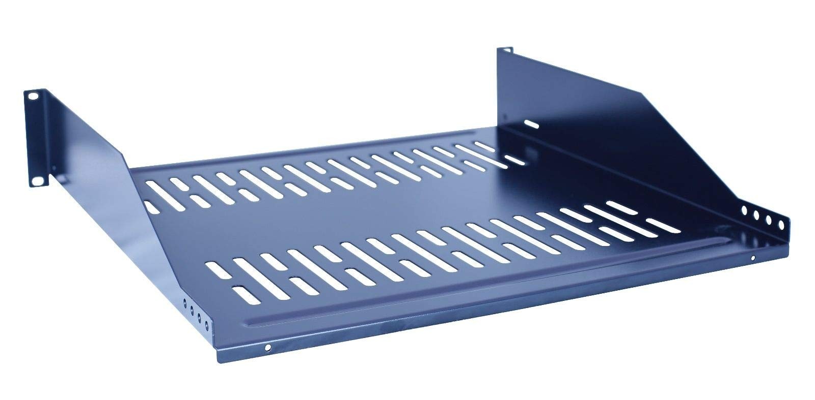 19" Vented Steel 2 Space 2U Relay Rack Mount Cantilever Network Shelf 12" Deep