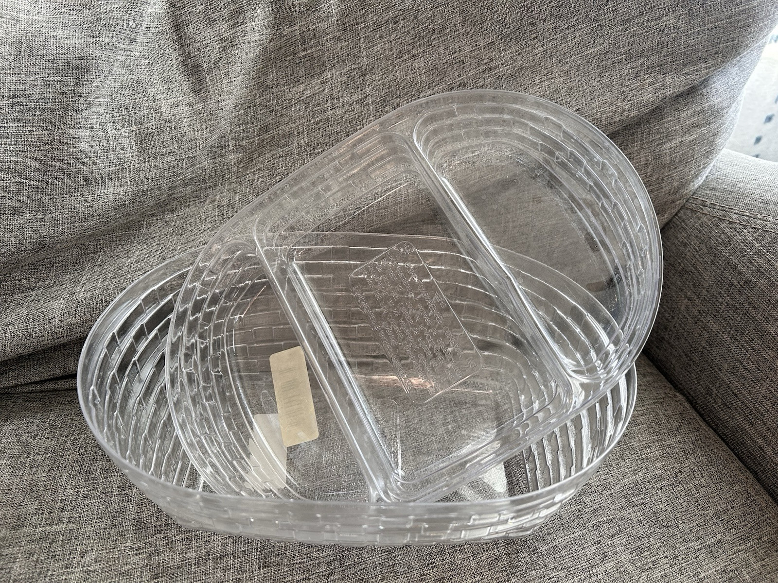 Longaberger Stackable Protector Set Large Daily Blessings 45551 & 45543