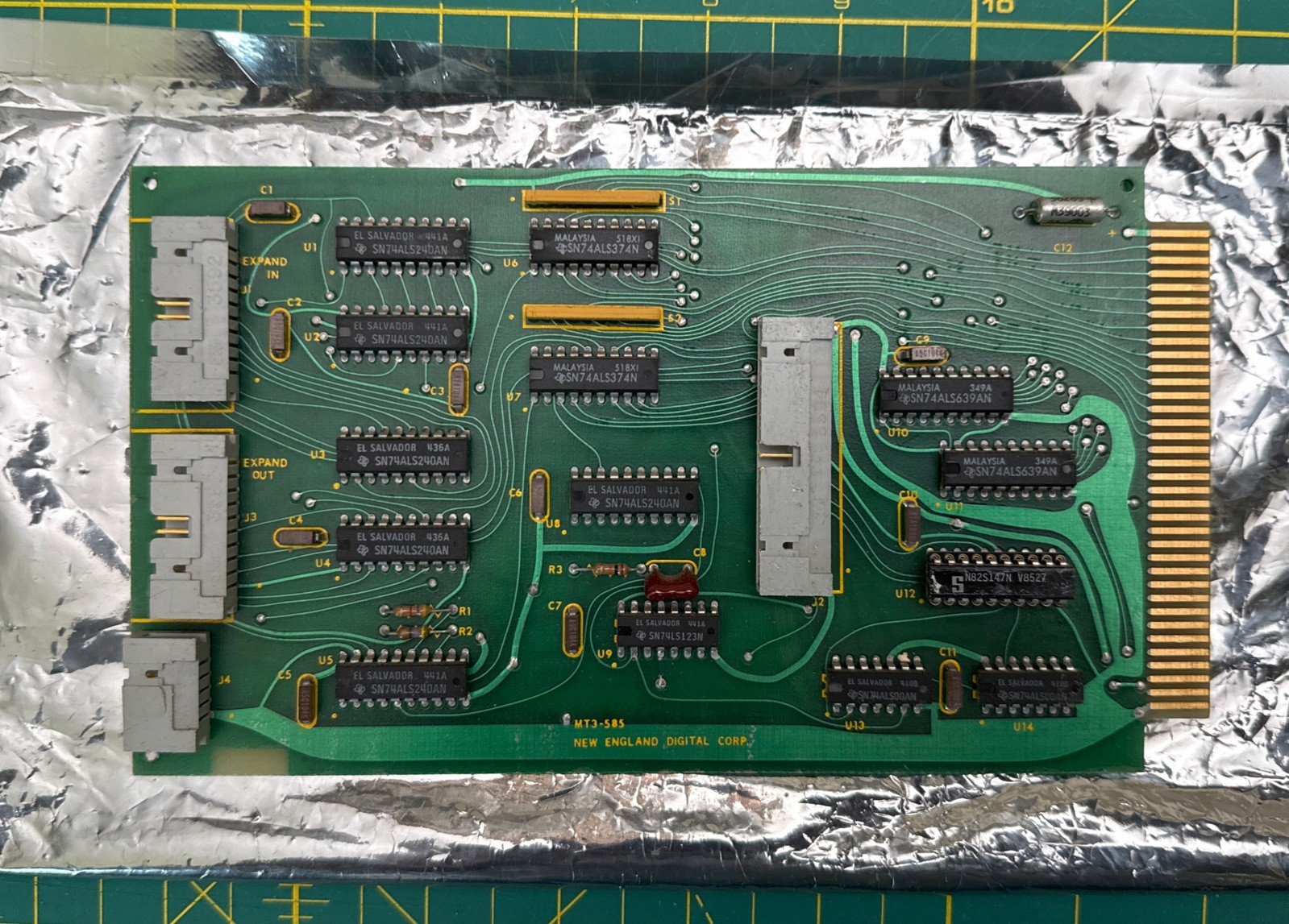 New England Digital Synclavier MT3 Multichannel Distributor Bin Card