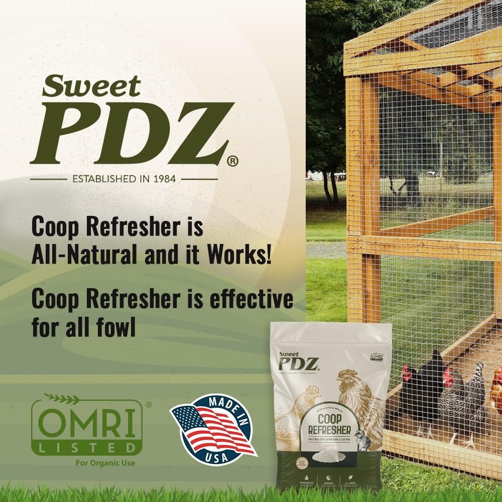- Coop Refresher - Zeolite Odor Eliminator - Essential Chicken Coop Accessory...