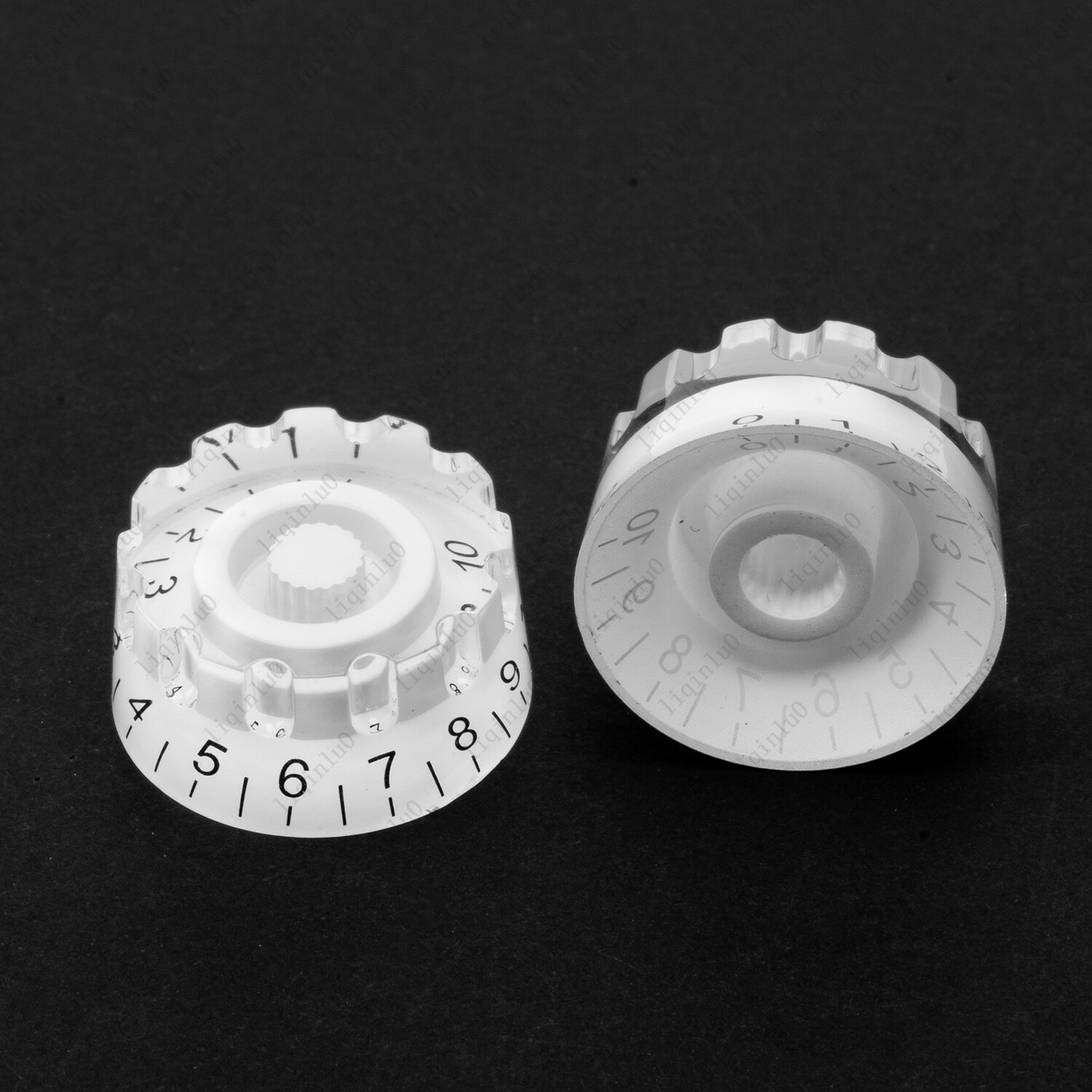 4 Pcs White LP Guitar Knurled Control Knobs Speed Metric Knob For Les Paul SG