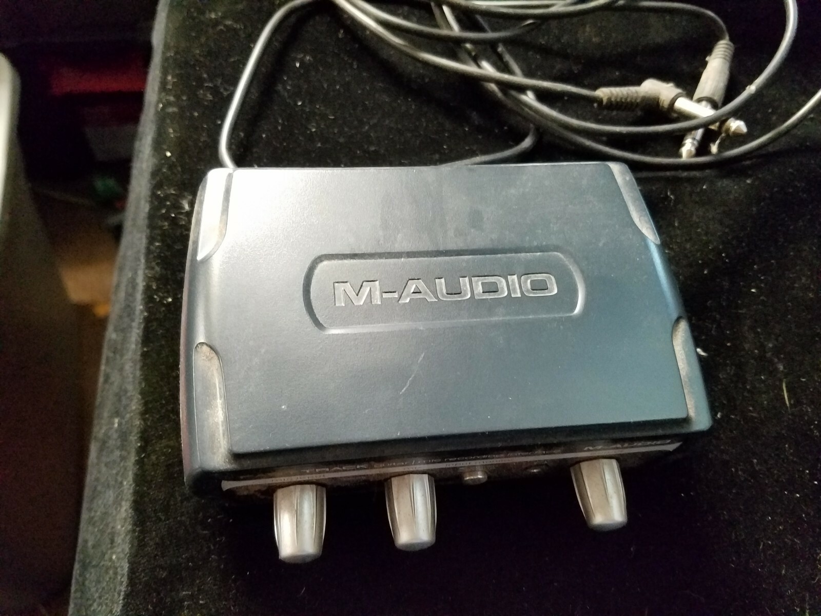 M-Audio Fast Track USB Guitar | Mic Recording Interface w/ Box Manual & Discs