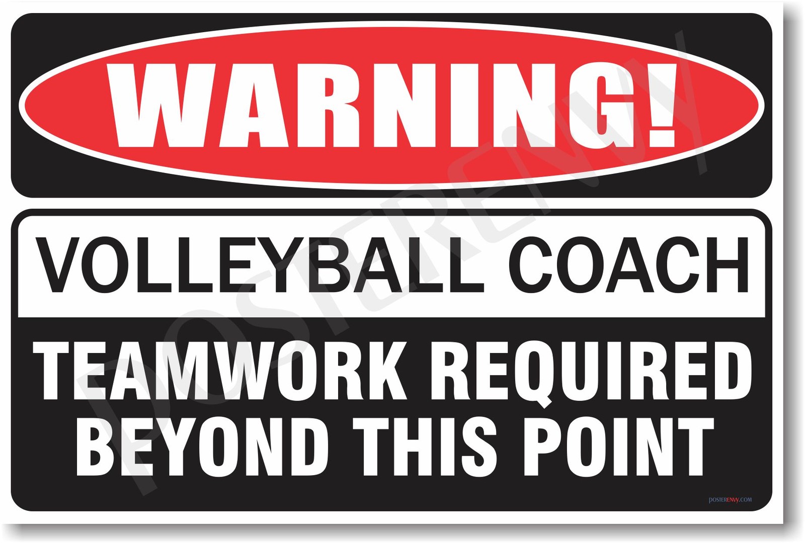 Warning Volleyball Coach - NEW Novelty Humor Poster (hu242)