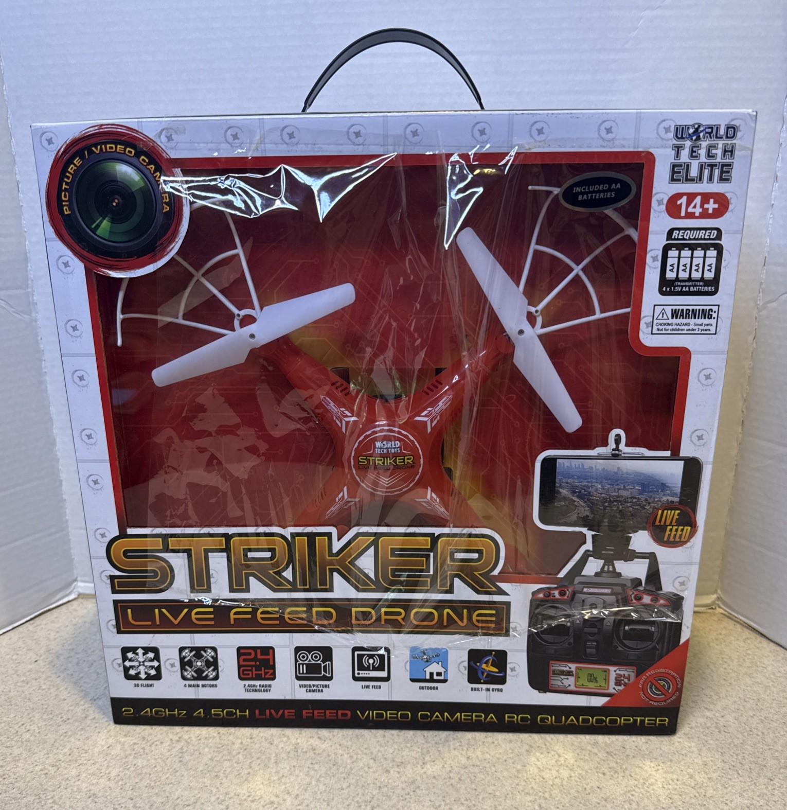 Striker Live Feed Drone - Video Camera RC Quadcopter - New in Box