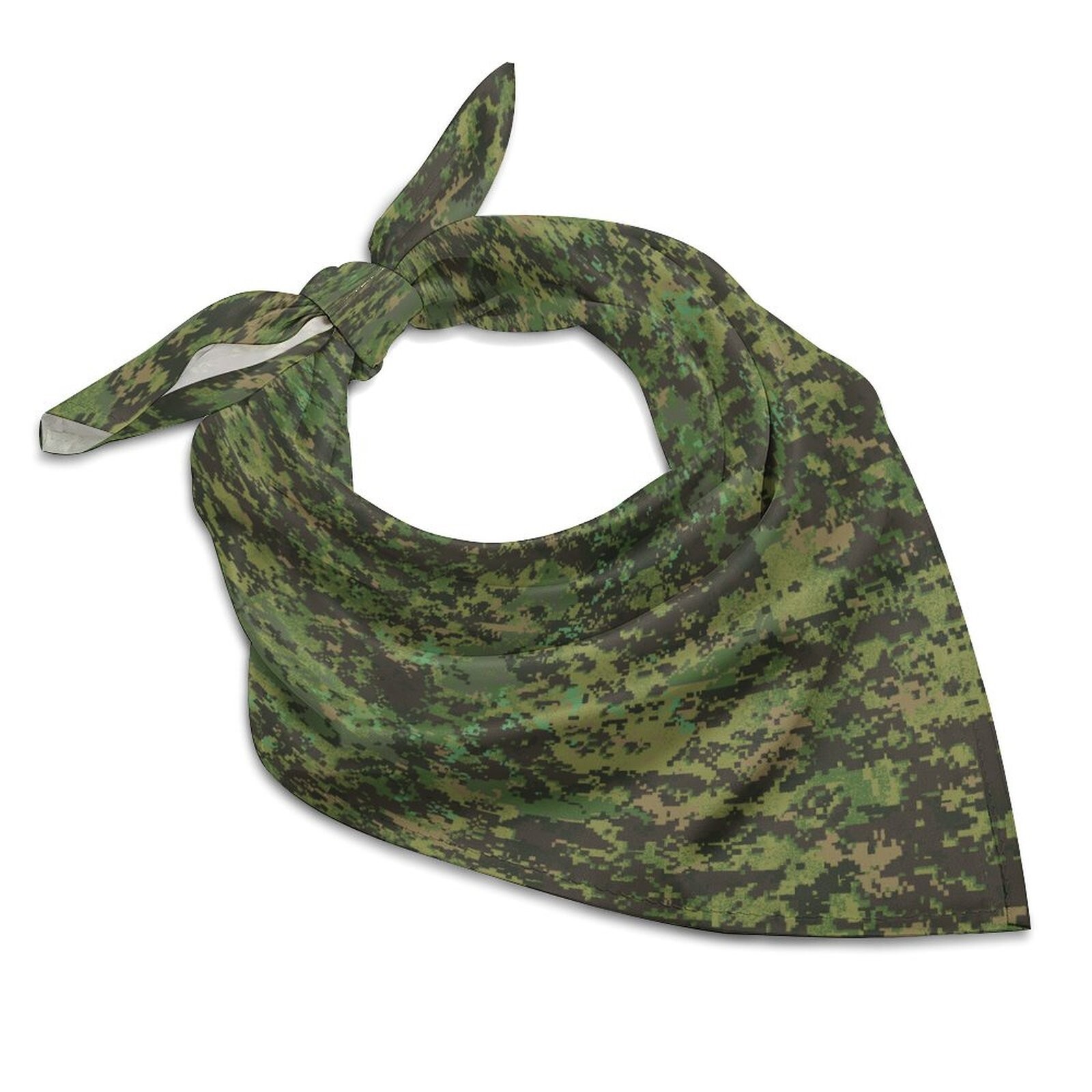 Pixelated MTP  Tropical Camouflage print bandana Kerchief Scarf square Faux Silk