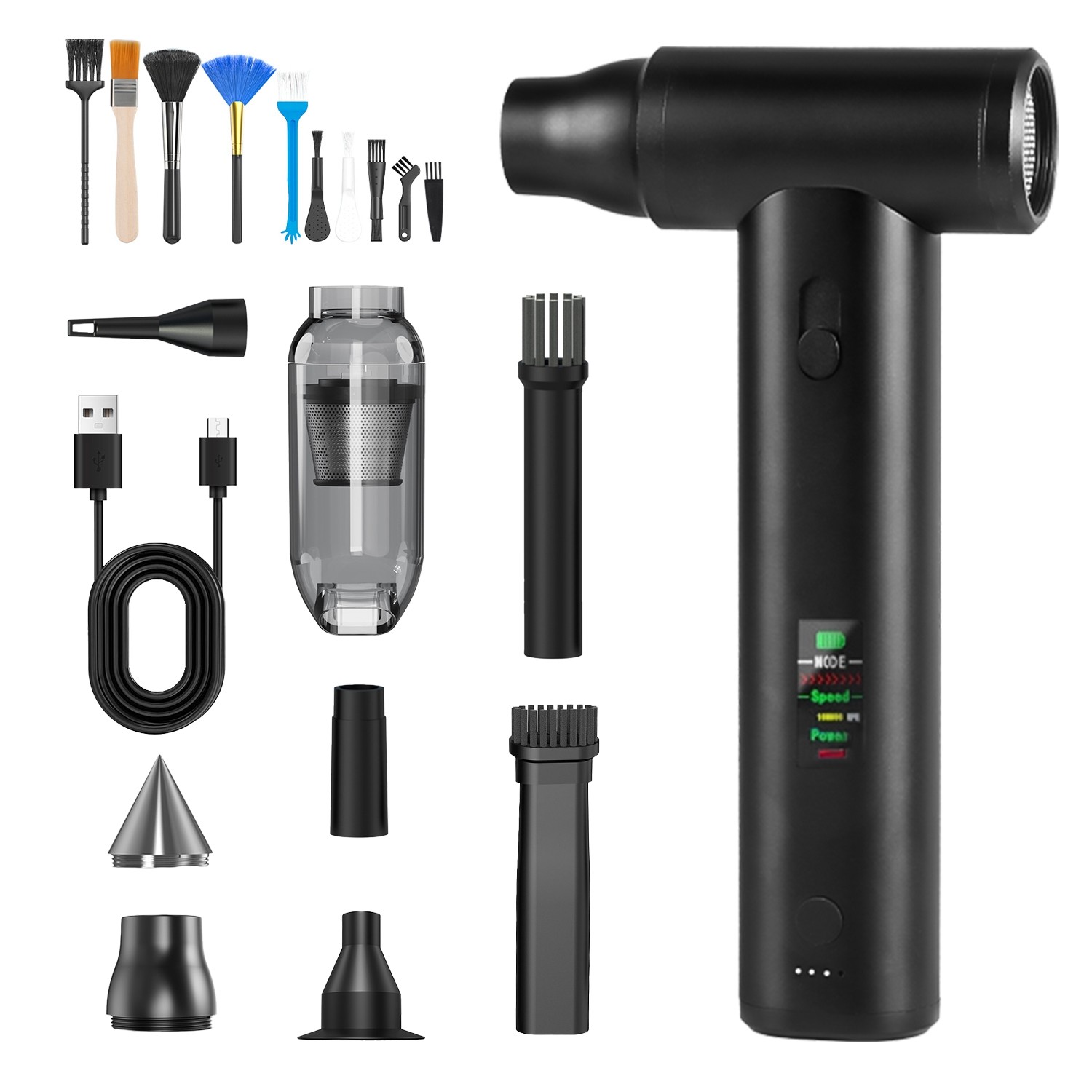 Electric Cordless Compressed Air Duster Vacuum Cleaner Portable Jet Dry Blower