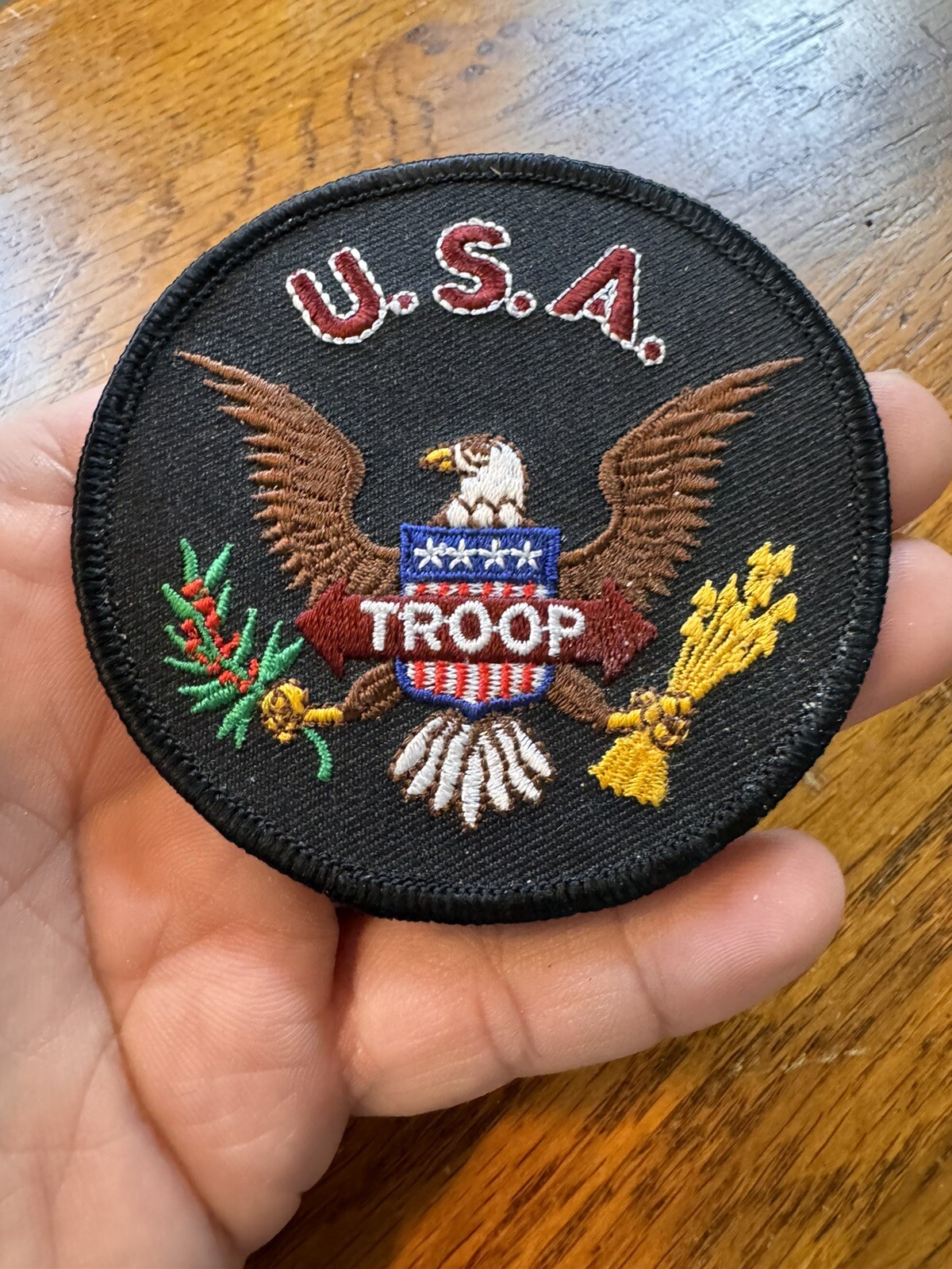 UNITED STATES of AMERICA TROOP COLLECTOR PATCH USA USMC USN USAF USCG ARMY LOGO
