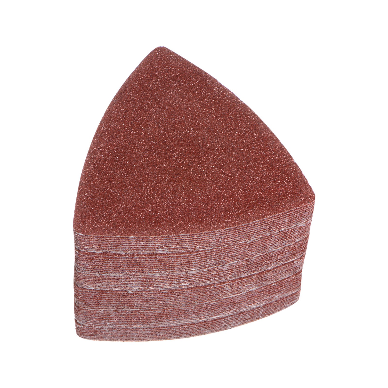 60pcs 80 Grits 80mm Aluminum Oxide Triangular Hook & Loop Sandpapers Pads