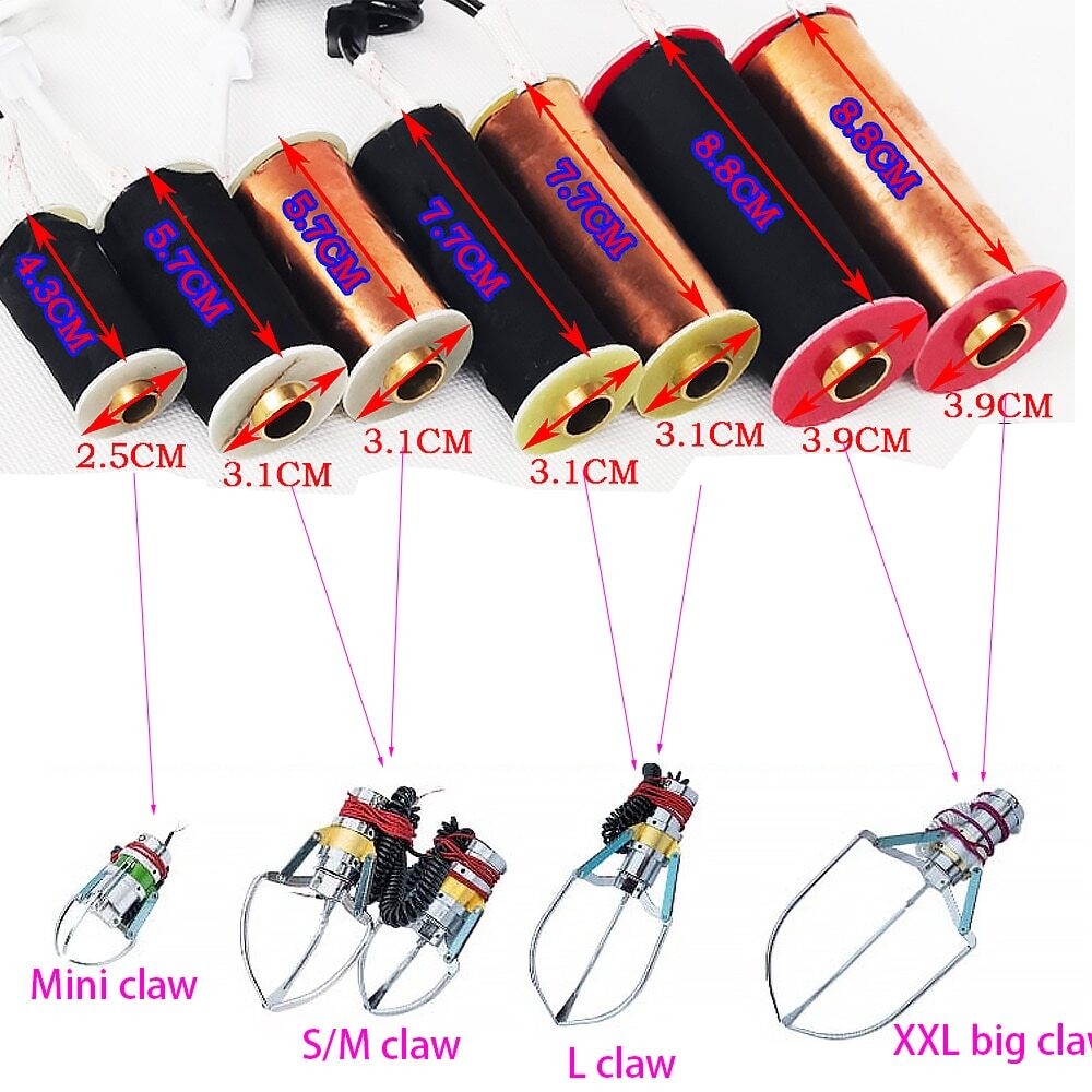 Crane Game Machine Claw Coil 5V To 48V Copper Core With Spring 43mm 57mm 77mm