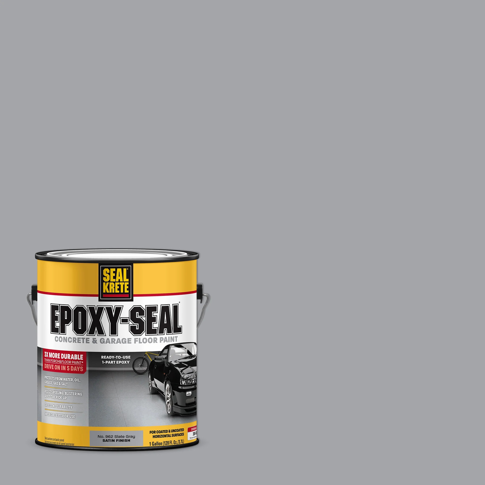 Slate Gray Epoxy Seal Garage Floor Paint Gallon
