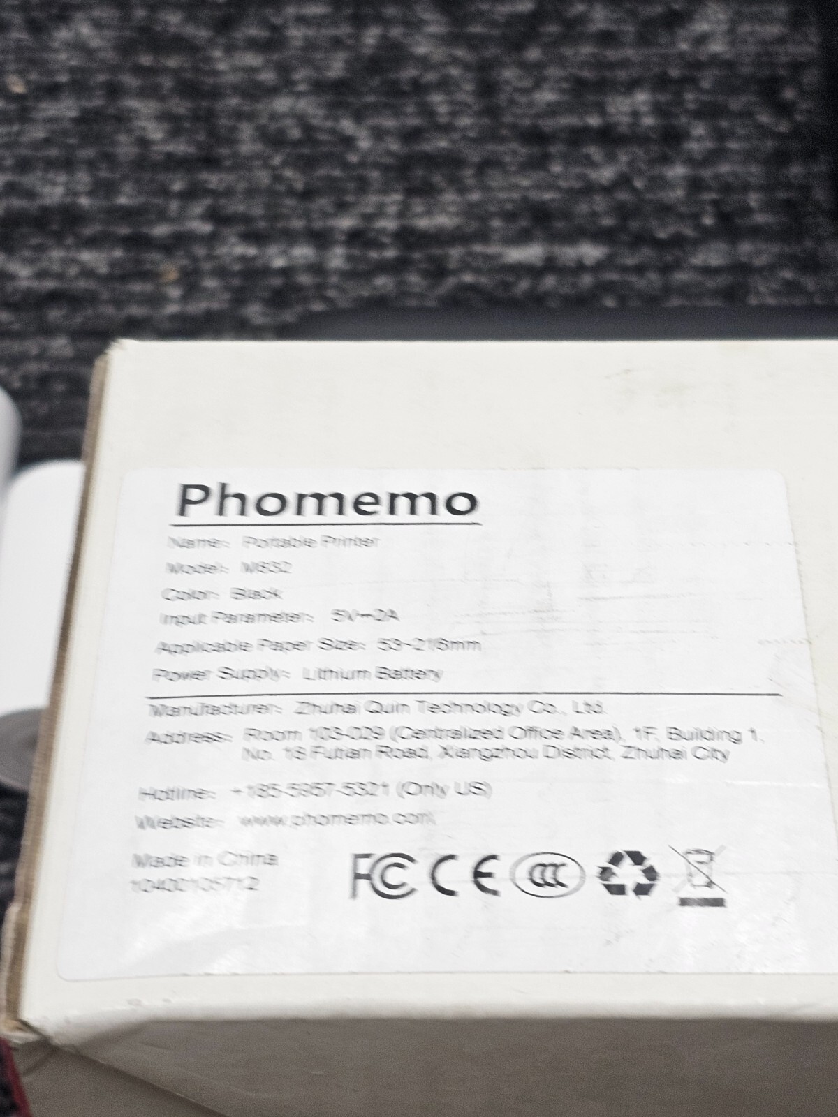 Phomemo P-M832-BK-SNH-1SET Portable Printer Inkless Printer Bluetooth Black
