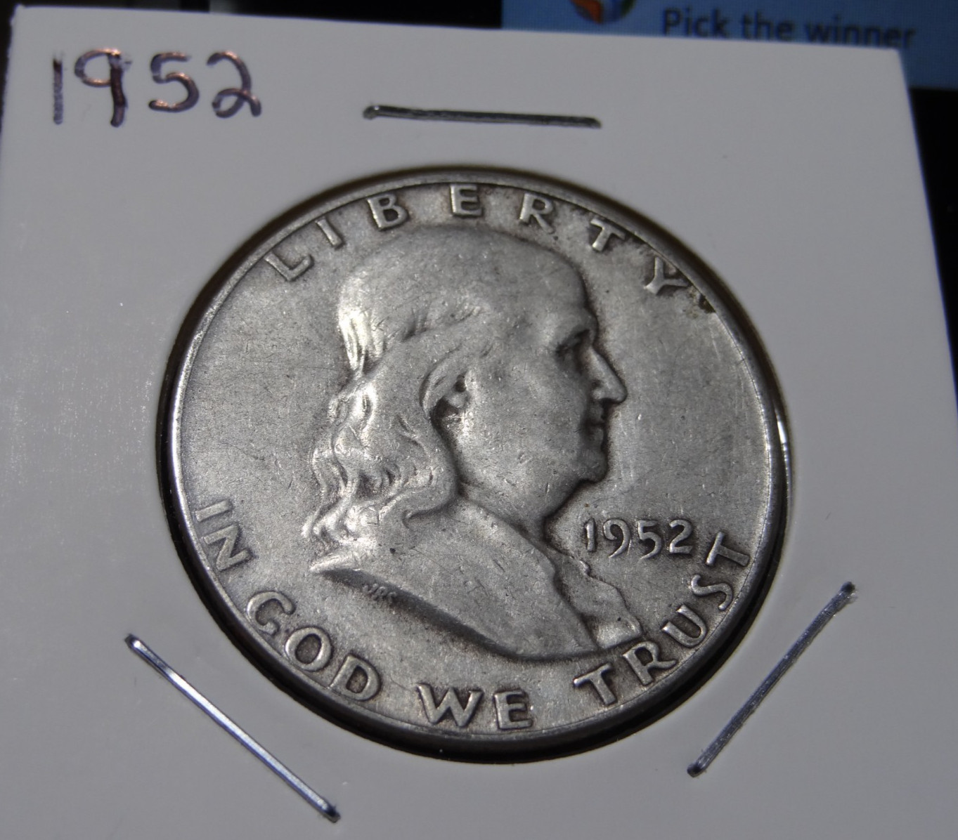 1952-P Franklin Half Dollar -90% Silver- US Coin