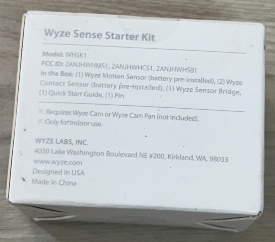 Wyze WHSK1 Sensor Sense Starter Kit - White New