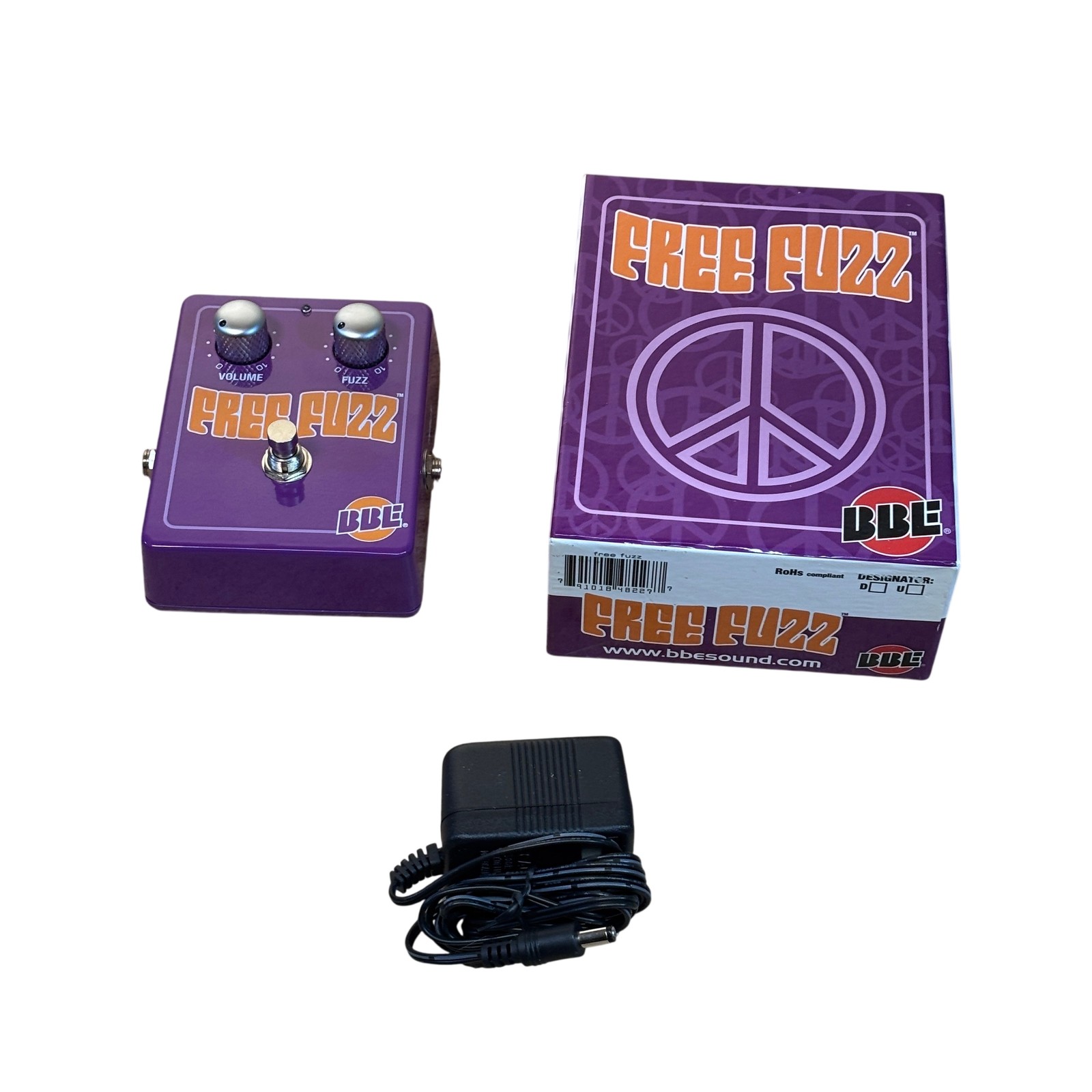 BBE Free Fuzz 2010s X14489 Purple Distortion Guitar Effects Pedal 5A05
