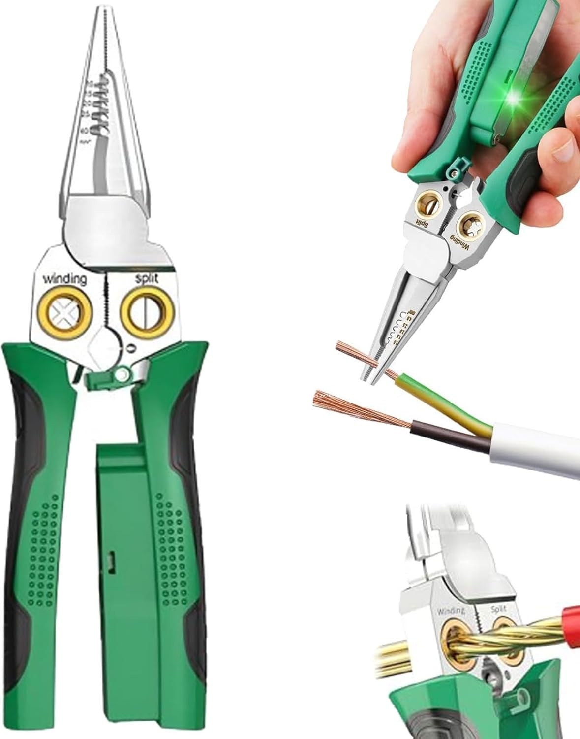 8 In 1 Wire Strippers with Voltage Tester, Cable Strippers/Cutters with Plier